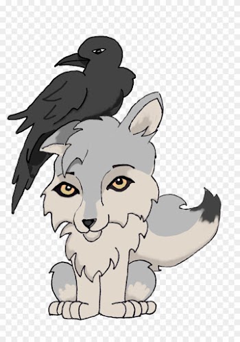 Wolf And Crow By Artisticnaz Wolf And Crow By Artisticnaz - Cartoon