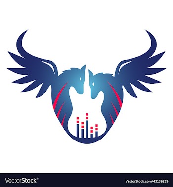 wolf and guitar logo