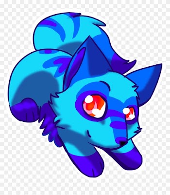 Wolf Clipart Chibi - Blue Wolf Transparent