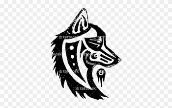 Wolf Dog Tribal Totem Native Indian Tattoo - Wolf Dog Tribal Totem Native Indian Tattoo