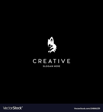 Wolf head animal creative logo design vector image