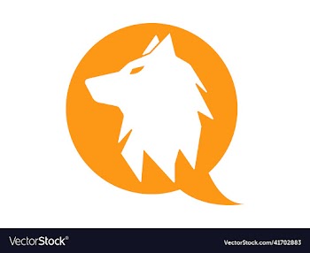 wolf head logo in a chat icon