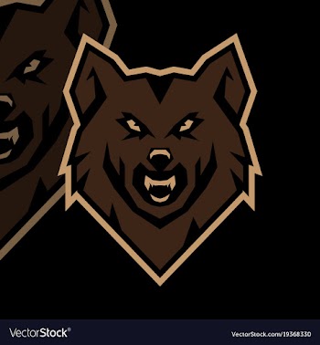 Wolf head logo vector image