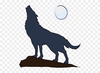 Wolf Howling - Wolf Silhouette