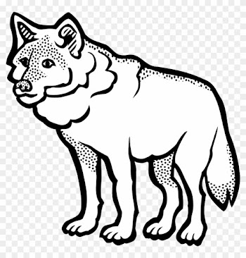 Wolf Lineart Bclipart - Wolf Clipart