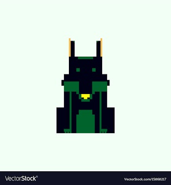 Wolf pixel graphic vector image