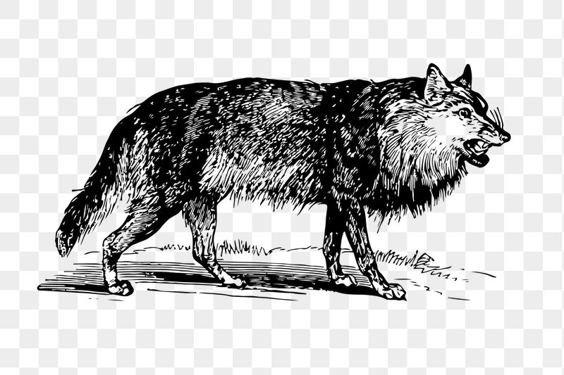 Wolf png sticker, vintage illustration, | Free PNG - rawpixel