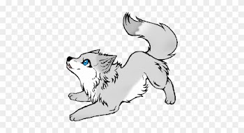 Wolf Puppy Howling Drawing Download - Cute Baby Wolf Drawing