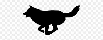 Wolf Running Silhouette - Wolf Silhouette