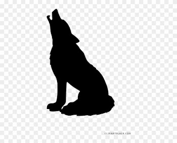 Wolf Silhouette Animal Free Black White Clipart Images - Blue Wolf Silhouette