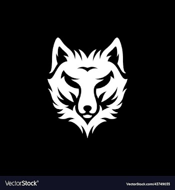 wolf silhouette animal logo