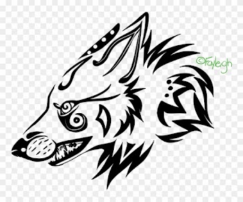 Wolf Tribal Png - Drawing
