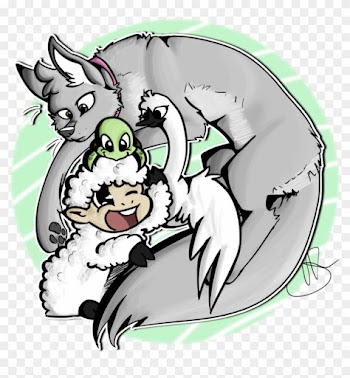 Wolf Turtle Sheep And Swan By Rainyfurz - Cartoon