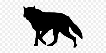 Wolf Walking Silhouette - Wolf Silhouette