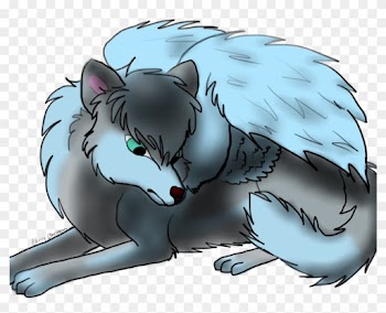 Wolf With Wings - Cartoon