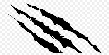 Wolverine Black and white Claw Bear Clip art - claw marks 