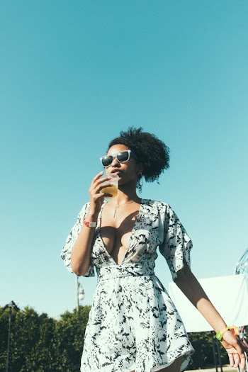 Woman About to Drink Beverage fr