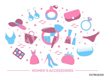Woman accessories concept