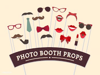 Woman accessories photo booth props vector | Free stock vector - 537541