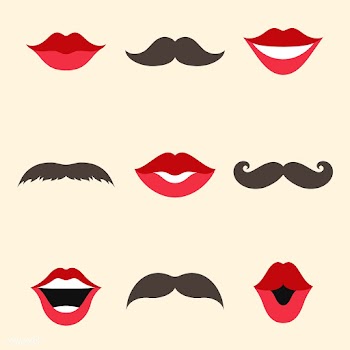 Woman accessories photo booth props vector | Free stock vector - 537593