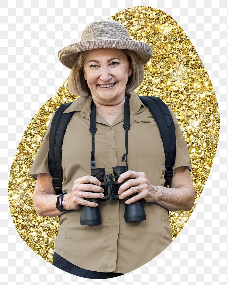 Woman adventurer png badge sticker, | Free PNG - rawpixel