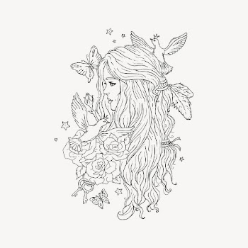 Woman aesthetic portrait drawing, line | Free Photo - rawpixel