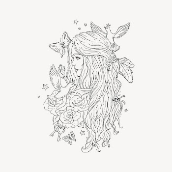 Woman aesthetic portrait drawing, line | Free Vector - rawpixel