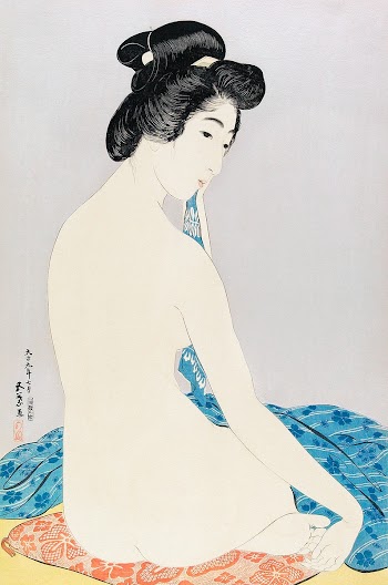 Woman After a Bath (1920) print in high… | Free public domain illustration