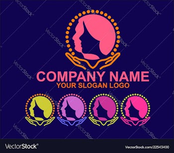 Woman and man silhouette logo vector image