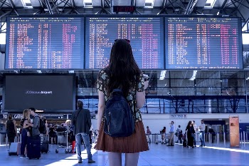 Woman at airport. Original public | Free Photo - rawpixel