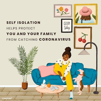 Woman at home in self isolation. This image is part our collaboration .. | Free  vector - 2333030