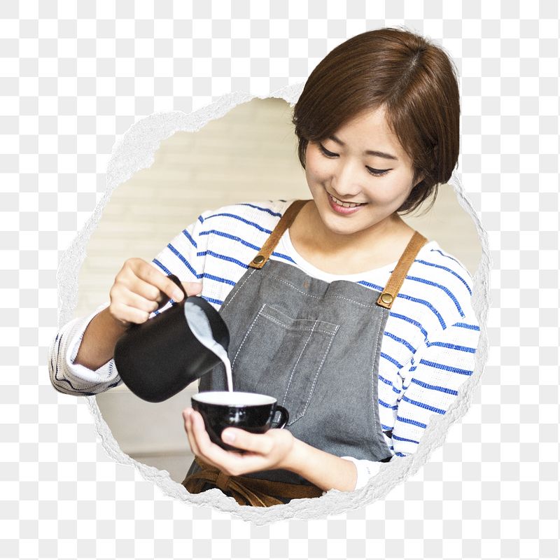Woman barista png sticker, career | Free PNG - rawpixel