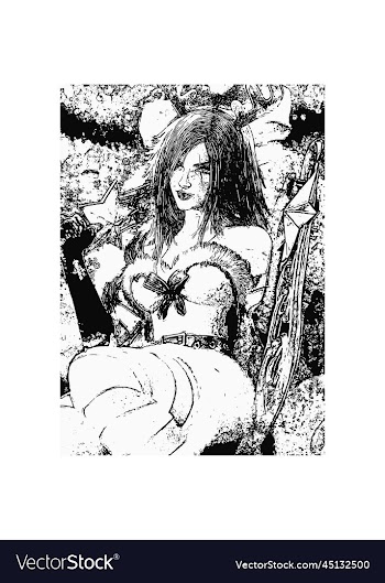woman beauty christmas poster image