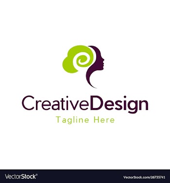 Woman beauty face salon care creative logo vector image