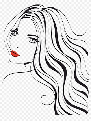 Woman Beauty Parlour Clip Art - Girl Long Hair Logo