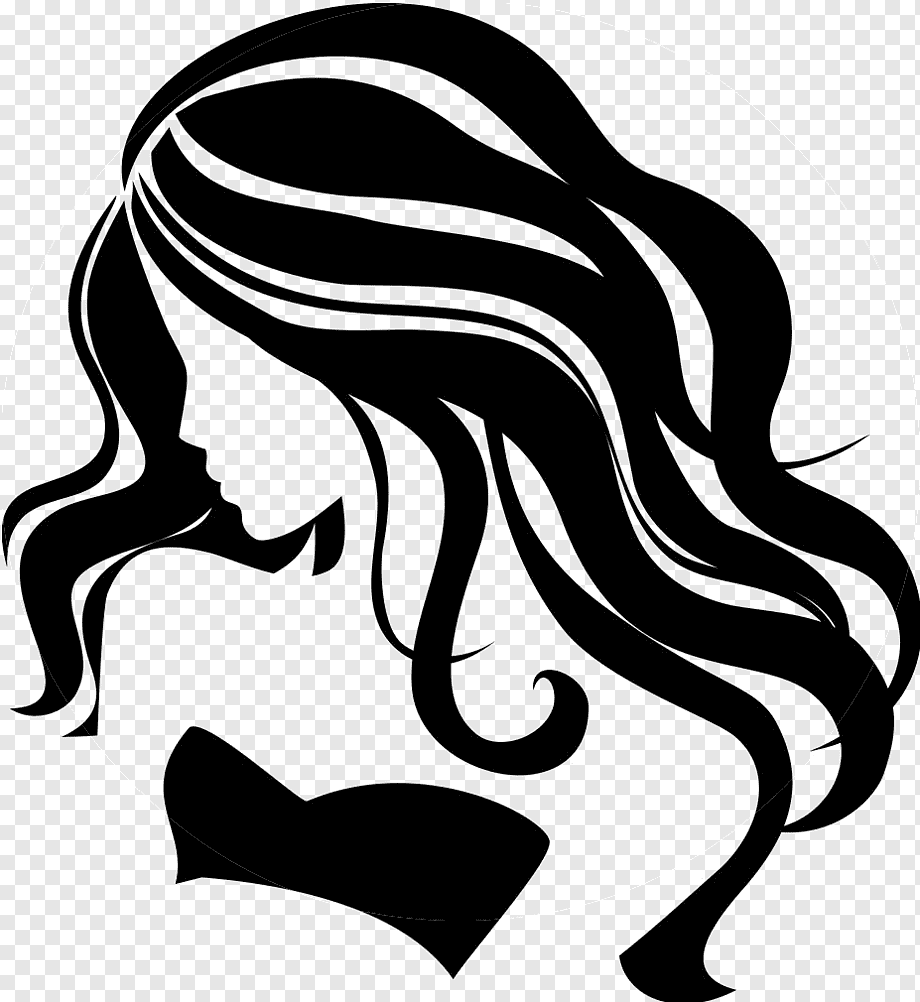 Woman, beauty salon, white, people, monochrome png