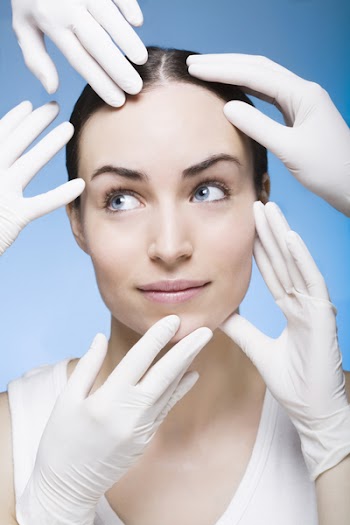 Woman before cosmetic surgery