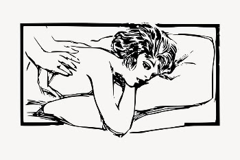 Woman being massaged drawing, vintage | Free Vector - rawpixel