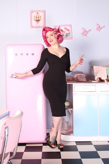 Woman Beside Refrigerator