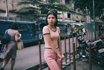 Woman Beside Road