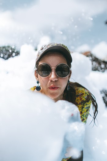 Woman Blowing Bubbles