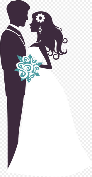 Woman Bridegroom Wedding - Hand drawn married men and women 