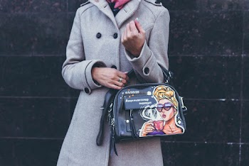 Woman Carrying Handbag With Left Arm