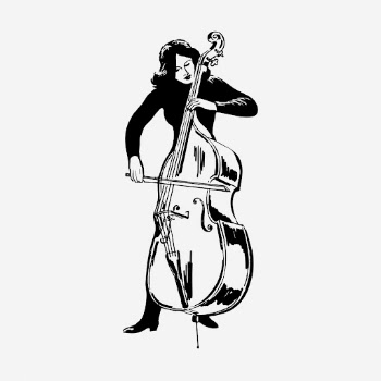 Woman cellist drawing, vintage music | Free Photo - rawpixel