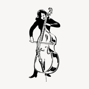 Woman cellist drawing, vintage music | Free Vector - rawpixel