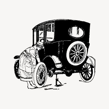 Woman changing tire collage element, | Free Vector Illustration - rawpixel