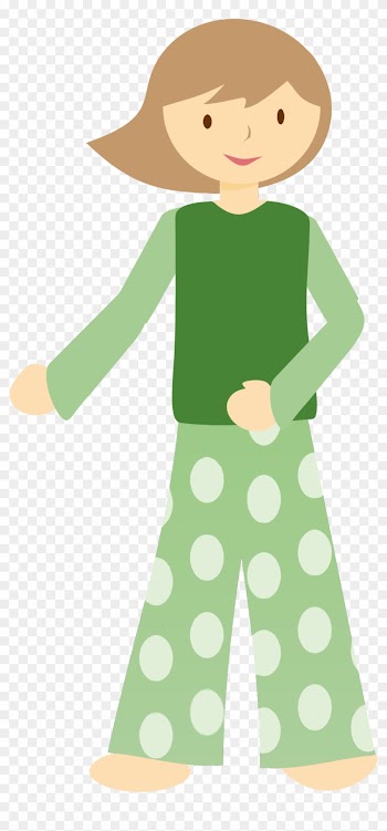 Woman Clipart Pajamas - Girl Pajamas Png