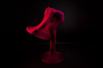 Woman Covered With Red Mesh