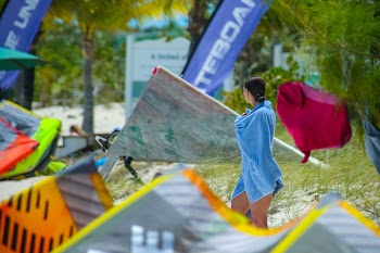 Woman Covering Her Body With Blue Bath Towel
