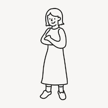Woman crossing arms clipart, gesture | Free Vector Illustration - rawpixel